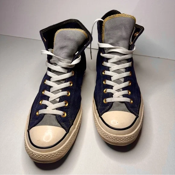 🥂SOLD🥂Converse Chuck Taylor Blue Suede Maize Detail Custom Sneakers, 10 - Picture 14 of 14